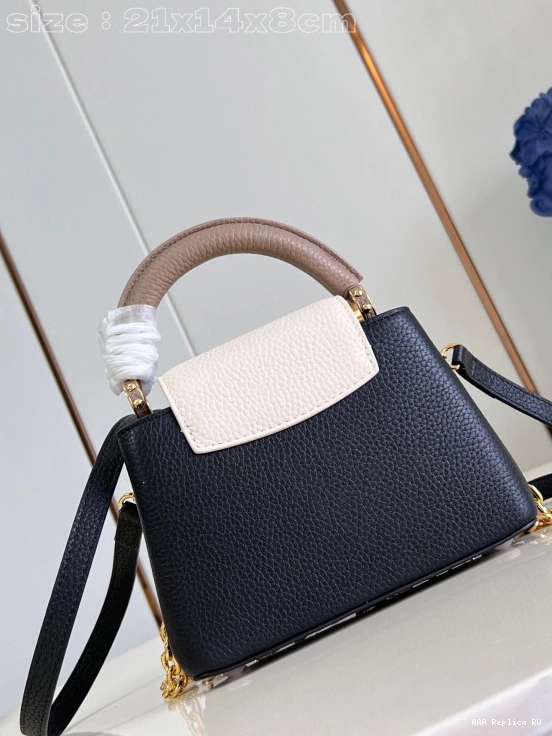 Aaa replica bags MINI-21*14*8CM VUITTON LOUIS CAPUCINES 0810